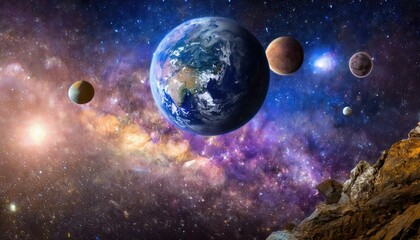 Explore the Wonders of Outer Space A Captivating Journey Through the Cosmos, Showcasing Celestial Bodies, Galaxies, Nebulae, and the Mysteries of the Universe in Stunning Detail.