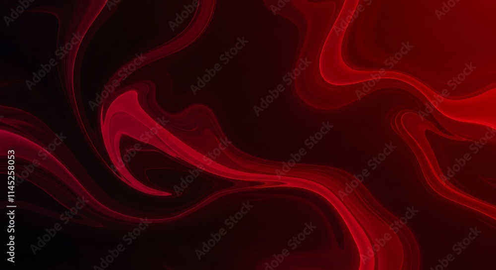 Poster dark red abstract background. flowing curves and lines. gradient waves.