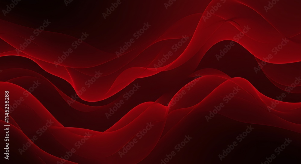 Aufkleber dark red abstract waves with flowing lines and curves. intricate graphic pattern background design.