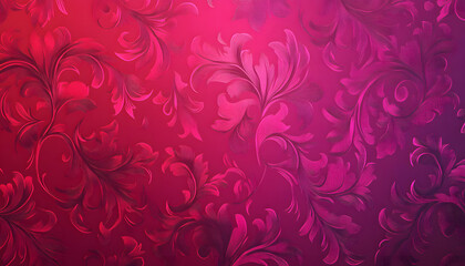 Luxurious Decorative Ornamental Texture in Bright Magenta