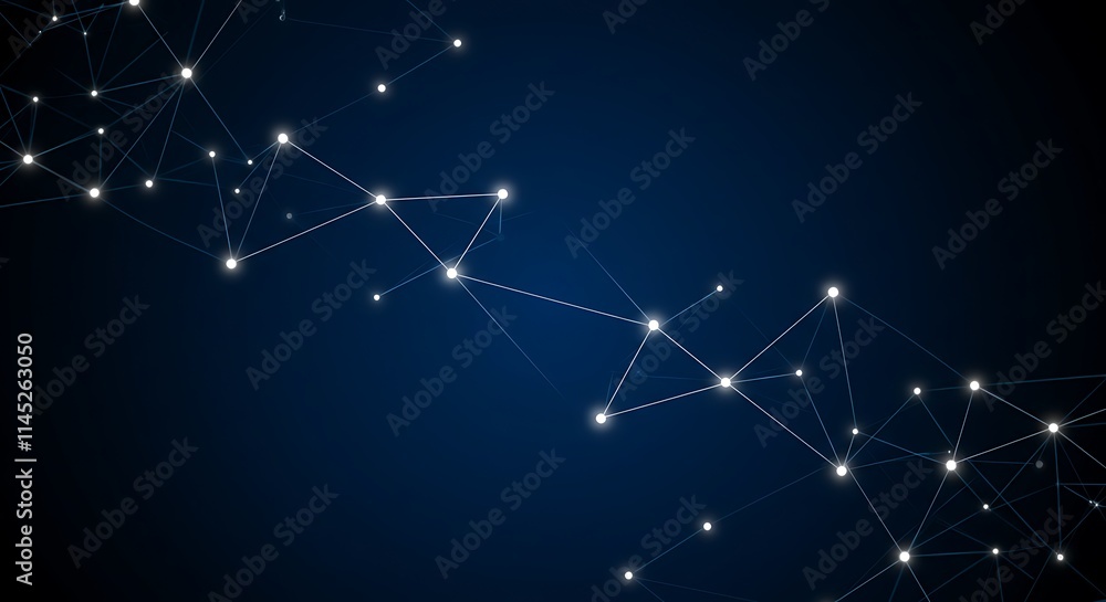 Poster abstract digital network connection. data points and lines. technology.