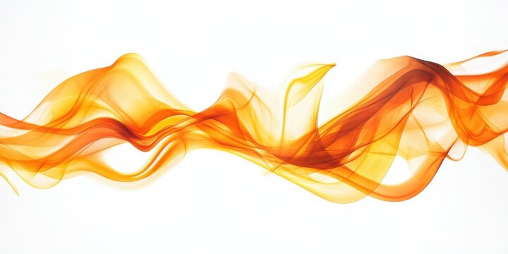 Ondas abstractas en tonos naranjas y amarillos