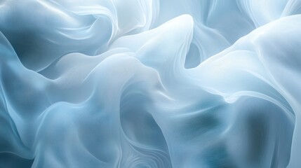 Obraz premium Abstract Blue Fabric Waves Flowing Design