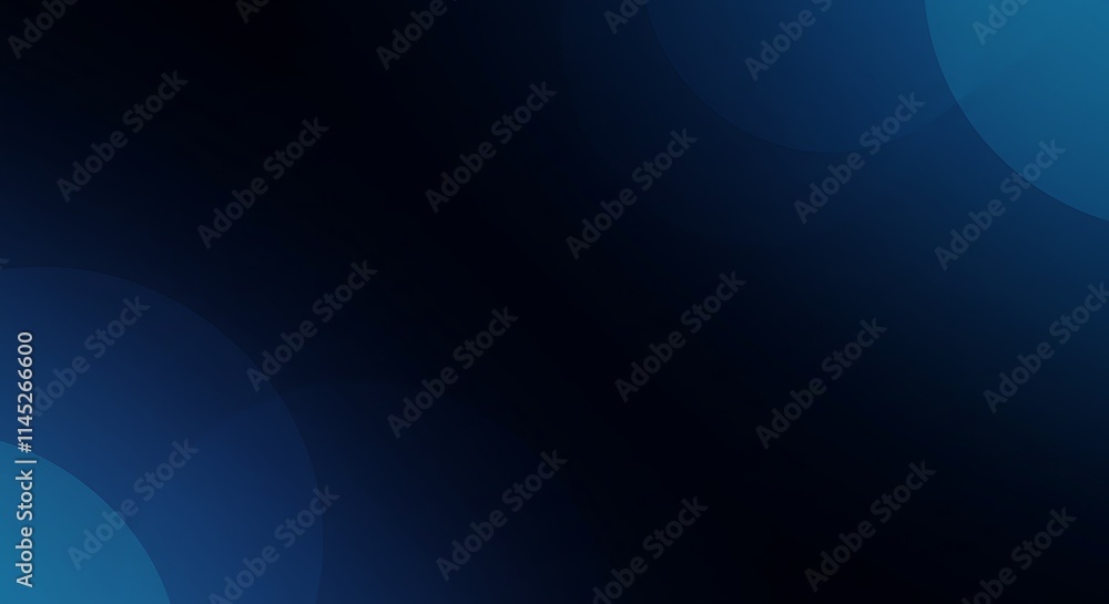 Poster dark blue gradient abstract geometric shapes. modern design background with circles. deep color.