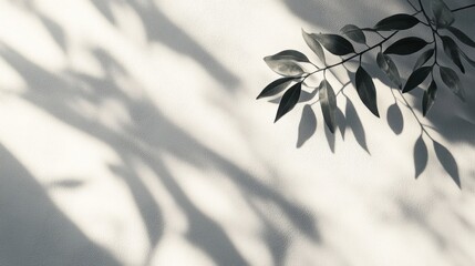 Sombra de hojas sobre pared