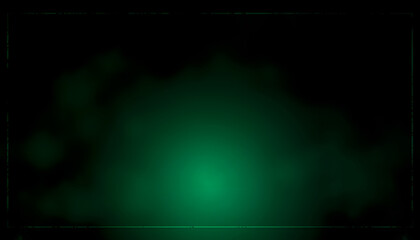 Elegant dark emerald green background with black shadow border and old vintage grunge texture design, glowing neon, with white tones