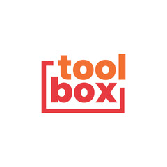 Logo tool box unique design minimalist with blank background