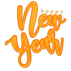 A vibrant orange handwritten 