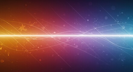 Obraz premium Abstract Energy Flow: A captivating abstract background with vibrant hues of red, orange, and blue, showcasing a dynamic energy flow represented by intricate lines and particles.