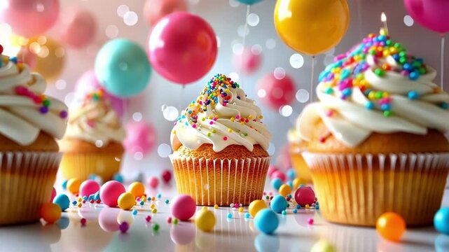 Tiny cupcakes decorated with colorful quarks and leptons a perfect sweet treat for a Subatomic Picnic.