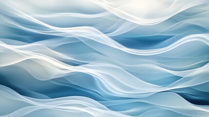 Fototapeta premium Ondas suaves azules y blancas abstractas