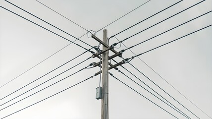 Fototapeta premium Power Pole Stock Photo
