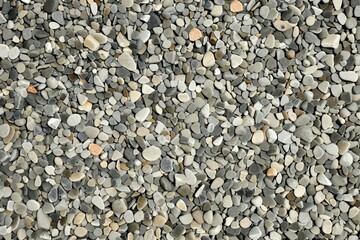 Image of Pile of small pebble stones. Texture for background usage