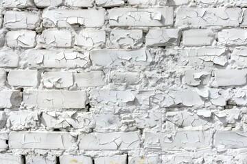 Image of Old white brick and stone wall. Texture for background usage