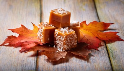 autumn leaves and acorns