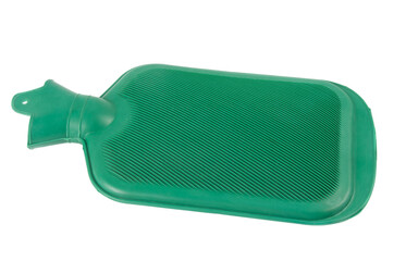 Green hot water rubber bottle