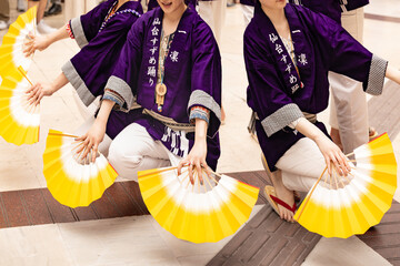 日本仙台青葉まつり　すずめ踊り決めポーズ