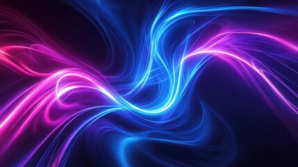 Naklejka premium Abstract Swirling Blue and Pink Light Waves