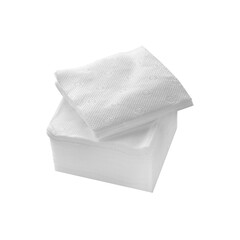 Disposable paper napkins. Paper table napkins. Wipe with napkins.