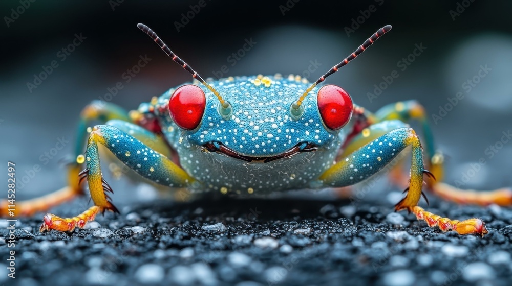 Poster insect close-up detailed patterns abstract image one main object high quality very detailed