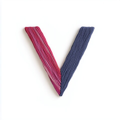 Another Fabric-Textured V Stitched with Intricate Embroidery