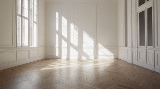 Habitaci&oacute;n vac&iacute;a con luz natural