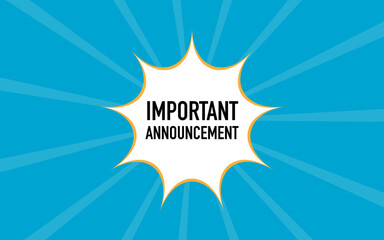 Important Announcement vector image with splash announcement promotional png image with splash