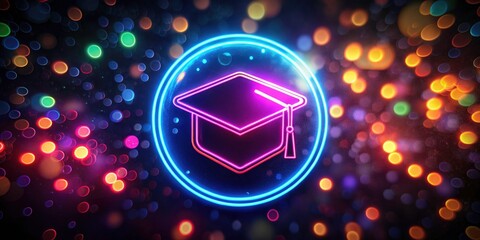 HD glowing neon mentorship animation.  Dynamic motion graphics background ideal for motivational videos.