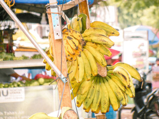  Close-up of yellow bananasfor sale at a local market