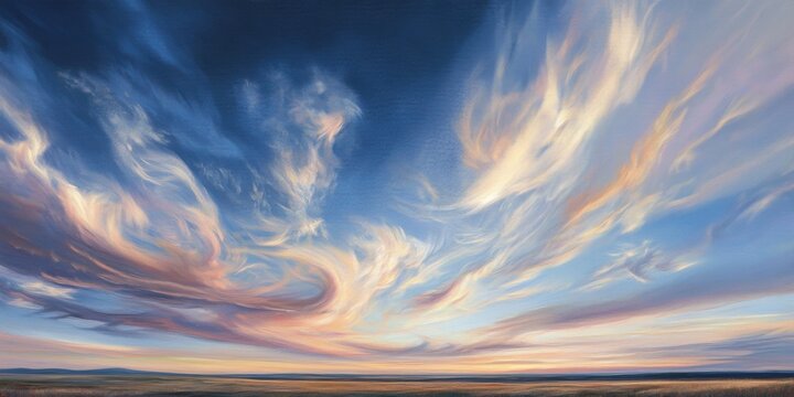 Paisaje de nubes al atardecer