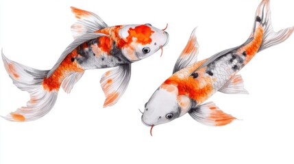 Fototapeta premium Peces koi nadando en el agua