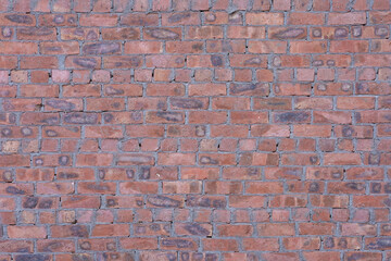 Textured red brick wall surface design for architectural backgrounds