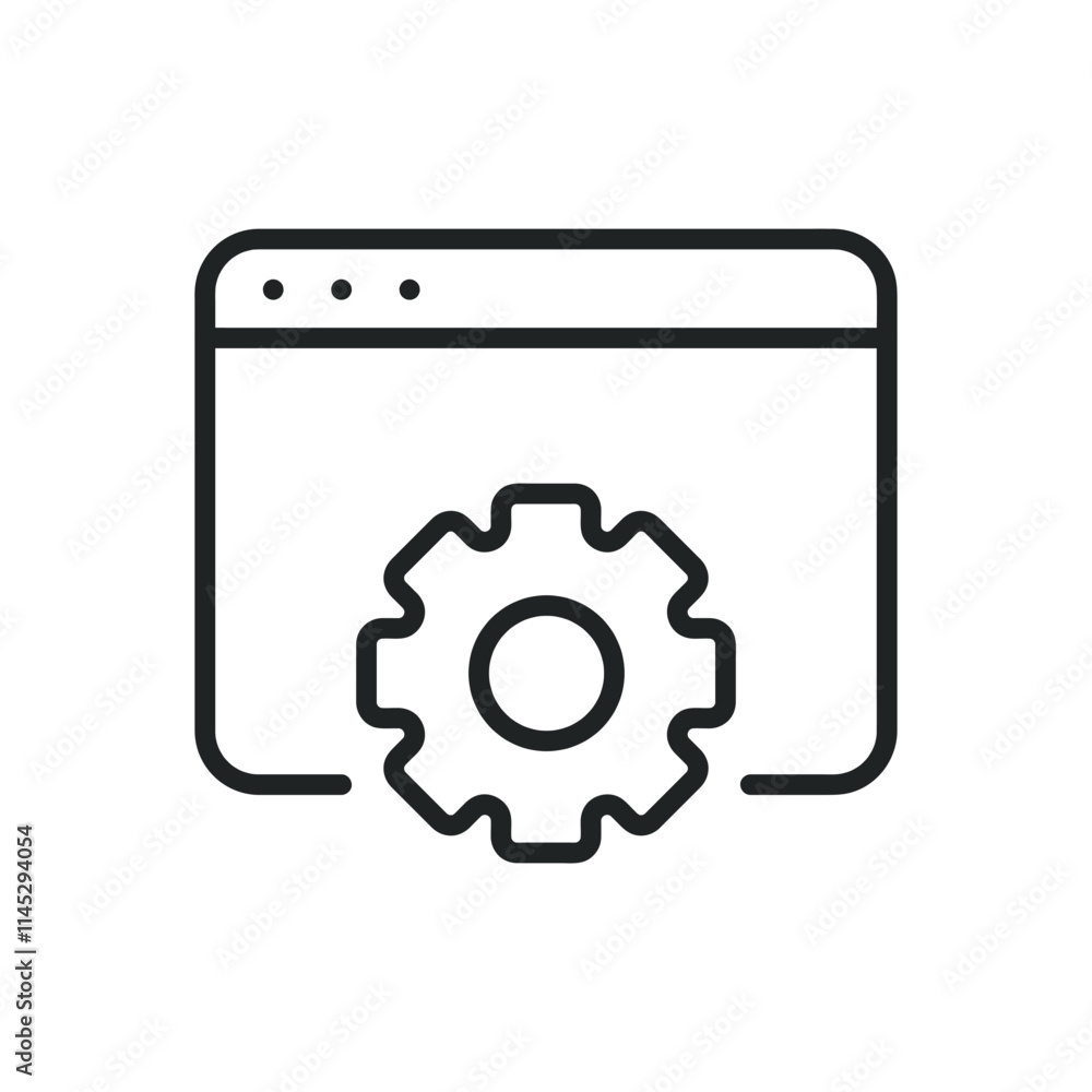 Aufkleber app configuration thin line icons. editable stroke and perfect pixel on transparent background