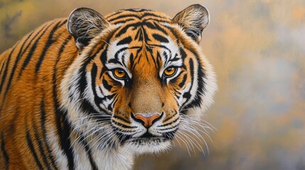 Naklejka premium Tigre de bengala pintado