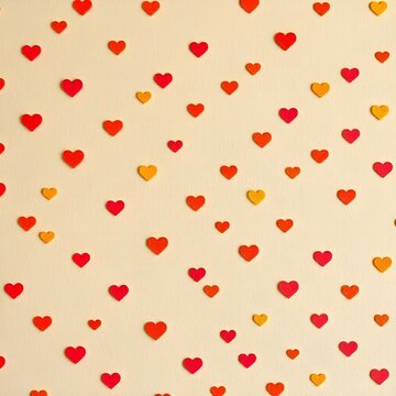 Heart, Heart Pattern, heart pattern red and oaring on pink background.