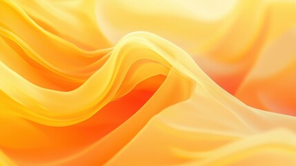 Abstract Orange and Yellow Swirling Fabric Design