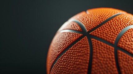 Obraz premium A basketball rests snugly in a hoop, symbolizing success in sports and the thrill of the game.