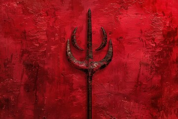 Eyecatching marketing visual featuring a sleek devil trident, perfect for promoting your themed attraction with style.