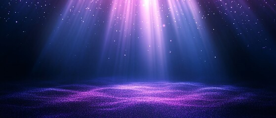 Purple and blue light rays on textured surface.
