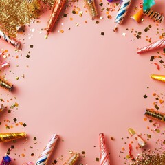 Obraz premium Frame New Years background with copy space