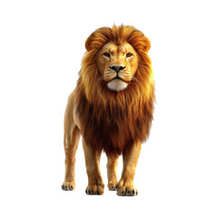 Majestic Lion Portrait on Transparent Background