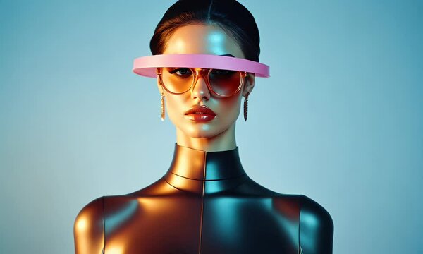 Minimalism, macro close-up, portrait, futuristic high fashion, storyteller style