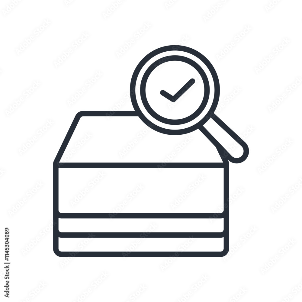 Poster check box icon. vector.editable stroke.linear style sign for use web design,logo.symbol illustration