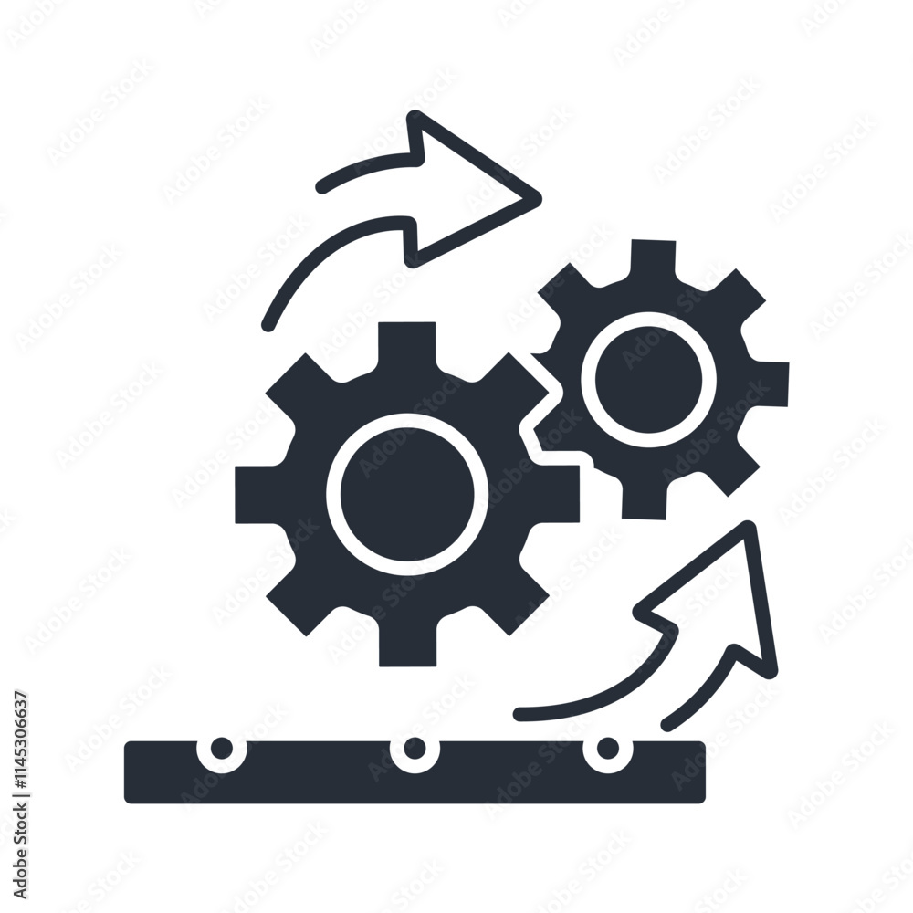 Poster process icon. vector.editable stroke.linear style sign for use web design,logo.symbol illustration.