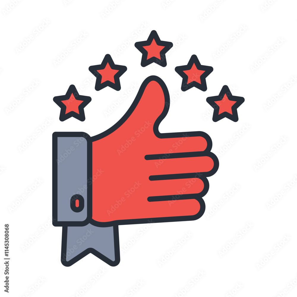 Poster satisfaction icon. vector.editable stroke.linear style sign for use web design,logo.symbol illustrat