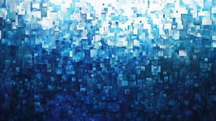 Fototapeta premium Abstract Blue Pixelated Digital Art Design