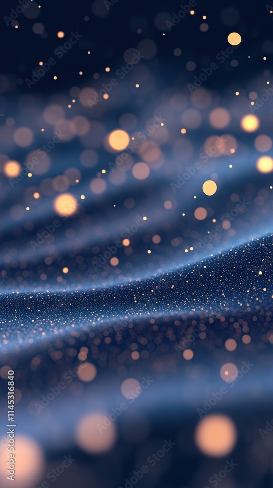 Poster sparkling circles and bright lights bokeh effect background in warm tones ideal for festive and holi