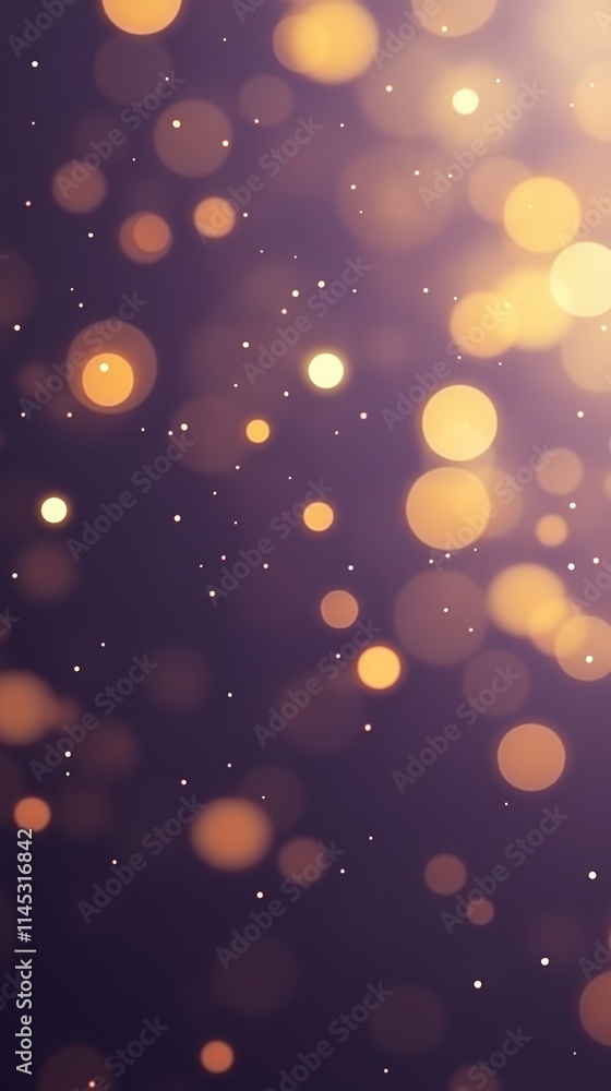 Poster sparkling circles and bright lights with bokeh effect creating a magical and dreamy background suita