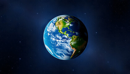 Naklejka premium small Earth in the space, pop-art, with white tones