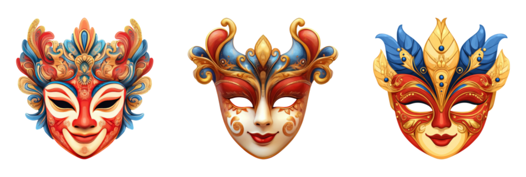 Colorful Decorative Masks for Festive Occasions